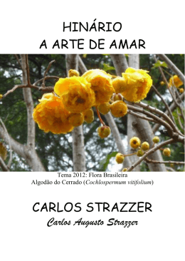 HIN&Aacute;RIO A ARTE DE AMAR CARLOS STRAZZER