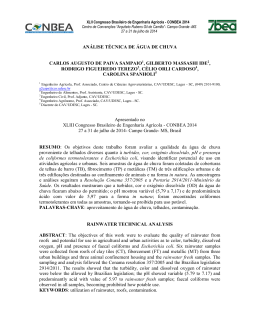 AN&Aacute;LISE T&Eacute;CNICA DE &Aacute;GUA DE CHUVA CARLOS AUGUSTO DE