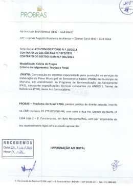 Ao Instituto BioAtl&acirc;ntica (IBIO - AGB Doce) ATT