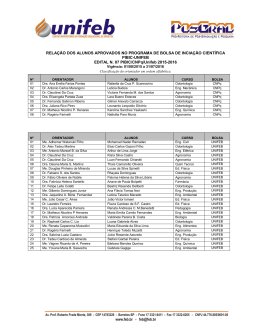 RELA&Ccedil;&Atilde;O DOS ALUNOS APROVADOS NO PROGRAMA