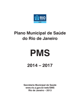 Plano Municipal de Saúde do Rio de Janeiro 2014-2017