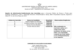 Homologa&ccedil;&atilde;o das Inscri&ccedil;&otilde;es - Lista Final
