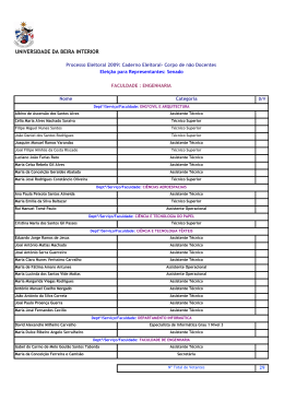 UNIVERSIDADE DA BEIRA INTERIOR