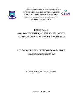 (Malpighia emarginata D. C.) - Unidade Acad&ecirc;mica de Engenharia