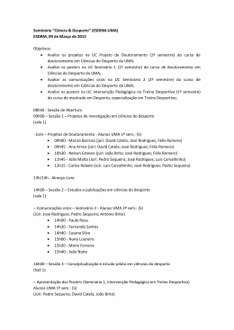 Semin&aacute;rio &ldquo;Ci&ecirc;ncia & Desporto&rdquo; (ESDRM