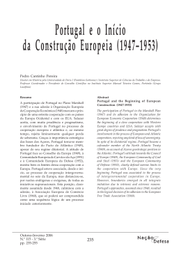 Portugal e o Início da Construção Europeia (1947–1953)