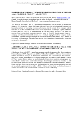 for release of corporate strategies based on balanced