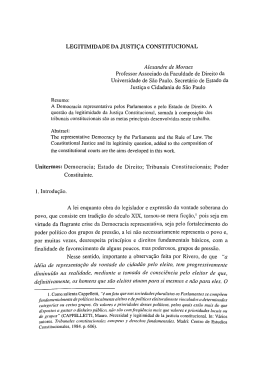 LEGITIMIDADE DA JUSTI&Ccedil;A CONSTITUCIONAL