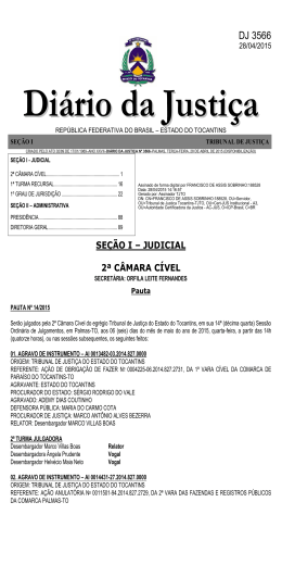 DJ 3566 - Tribunal de Justi&ccedil;a do Estado do Tocantins