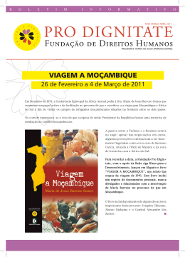 VIAGEM A MO&Ccedil;AMBIQUE