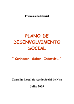 Programa Rede Social - C&acirc;mara Municipal de Nisa