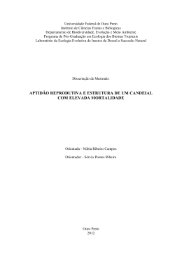 aptid&atilde;o reprodutiva e estrutura de um candeial com