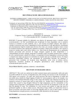 RECUPERA&Ccedil;&Atilde;O DE &Aacute;REAS DEGRADADAS