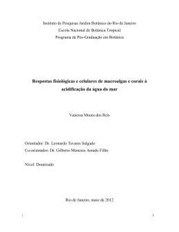 projeto de doutorado - Instituto de Pesquisas Jardim Bot&acirc;nico do