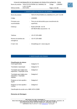 ficha de informa&ccedil;&atilde;o de seguran&ccedil;a de produtos qu&iacute;micos - fispq