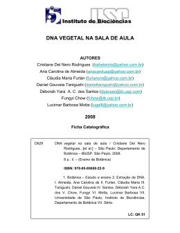 DNA VEGETAL NA SALA DE AULA Instituto de