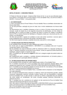 CONCURSO P&Uacute;BLICO - 2014 - Prefeitura Itapor&atilde;-MS