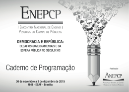 Veja aqui o Caderno de Programa&ccedil;&atilde;o Final ENEPCP