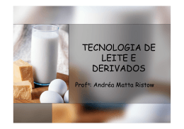tecnologia de leite e derivados - Universidade Castelo Branco
