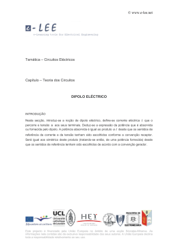 Teoria dos Circuitos DIPOLO EL&Eacute;CTRICO