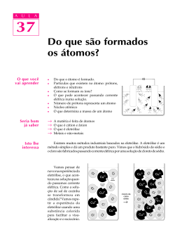 37. Do que s&atilde;o formados os &aacute;tomos?