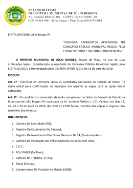ESTADO DO PIAU&Iacute; PREFEITURA MUNICIPAL DE J&Uacute;LIO