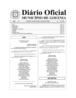 Di&aacute;rio Oficial MUNIC&Iacute;PIO DE GOI&Acirc;NIA