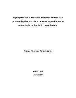A propriedade rural como s&iacute;mbolo: estudo das