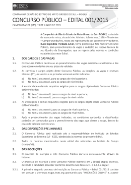 Edital 001/2015 - Concursos P&uacute;blicos