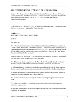Lei complementar n&ordm; 72 de 27 de julho de 2004
