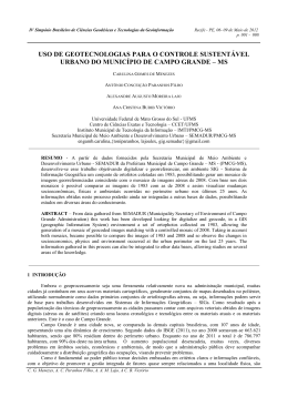 uso de geotecnologias para o controle sustent&aacute;vel urbano do