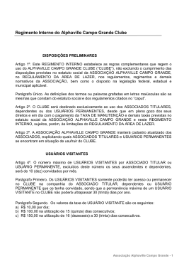 Regimento Interno do Alphaville Campo Grande Clube