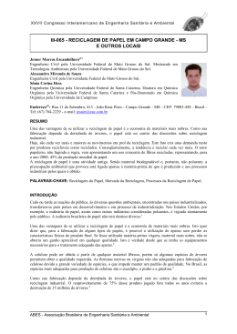 iii-065 - reciclagem de papel em campo grande - ms e