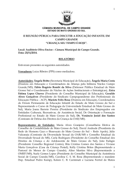 II Reuni&atilde;o P&uacute;blica sobre Educa&ccedil;&atilde;o Infantil em Campo Grande