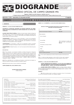 DI&Aacute;RIO OFICIAL DE CAMPO GRANDE-MS