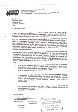 Parceiros de Campo Grande Servi&ccedil;os Ltda. CNPJ 09601114/0001-61