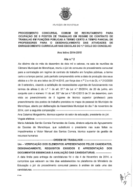 procedimento concursal comum de recrutamento para ocupa&ccedil;&atilde;o de