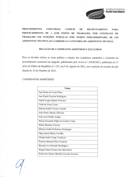 procedimento concursal comum de recrutamento para