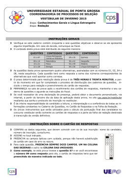 prova conhecimentos gerais uepg vestibular inverno
