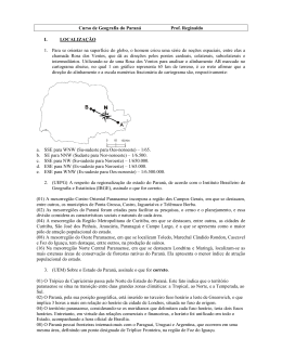 Geografia do Paran&aacute; - Col&eacute;gio S&atilde;o Jose de Apucarana
