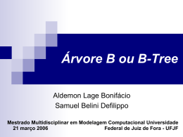 Árvore B ou B-Tree - Samuel Belini Defilippo