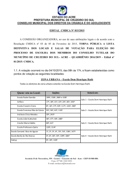 Edital n&ordm; 015-2015 Locais e Salas de Vota&ccedil;&atilde;o