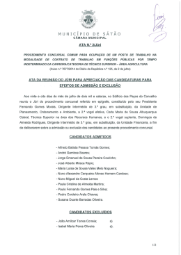 Ata n&ordm;2 ata da reuni&atilde;o do j&uacute;ri para aprecia&ccedil;&atilde;o das candidaturas