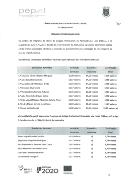 Lista final de Candidatos Admitidos e Excluidos (Eng. Civil)