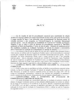 Ata n&ordm; 4 - Junta de Freguesia de Pombal