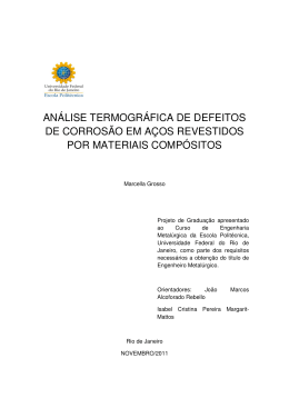 an&aacute;lise termogr&aacute;fica de defeitos de corros&atilde;o em