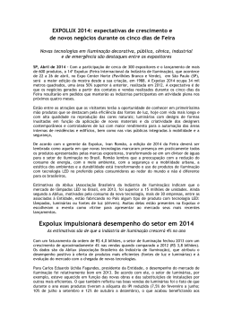 Expolux impulsionará desempenho do setor em 2014