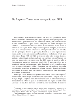 De Angola a Timor: uma navega&ccedil;&atilde;o sem GPS