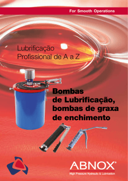 Bombas de Lubrificação, bombas de graxa de enchimento
