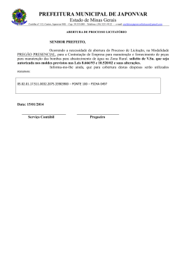 Processo 004- pregao 002 Para contrata&ccedil;&atilde;o de empresa para
